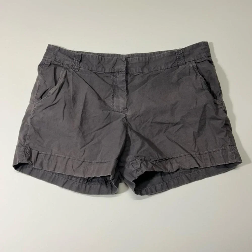 J Crew Gray Cotton Chino Shorts Size 4